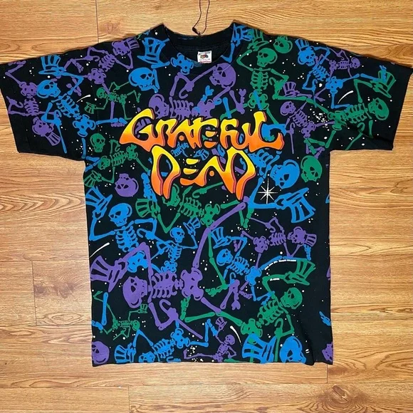 Grateful Dead | Shirts | Vintage 99s Grateful Dead Aop Tshirt Size 